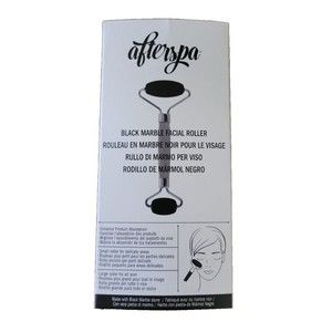 Afterspa Black Marble Facial Roller: Dual Lg & Sm Roller. New In Box